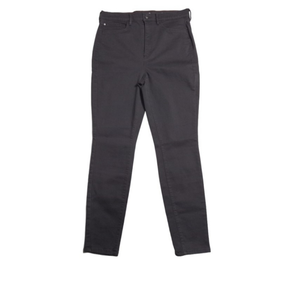 Eddie Bauer Tall Elysian Dark Gray Slightly Curvy High Rise Skinny Jean Slacks